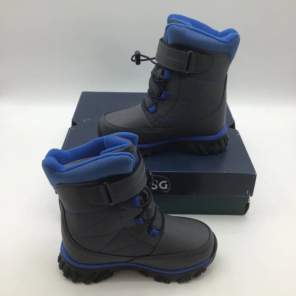 DSG Menace Kids‎ Winter Boots Grey Blue DSGCWB2201-BLU Size 13K NEW